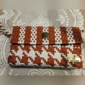 KR Desighns Brown Weaved Handbag/Clutch/Purse